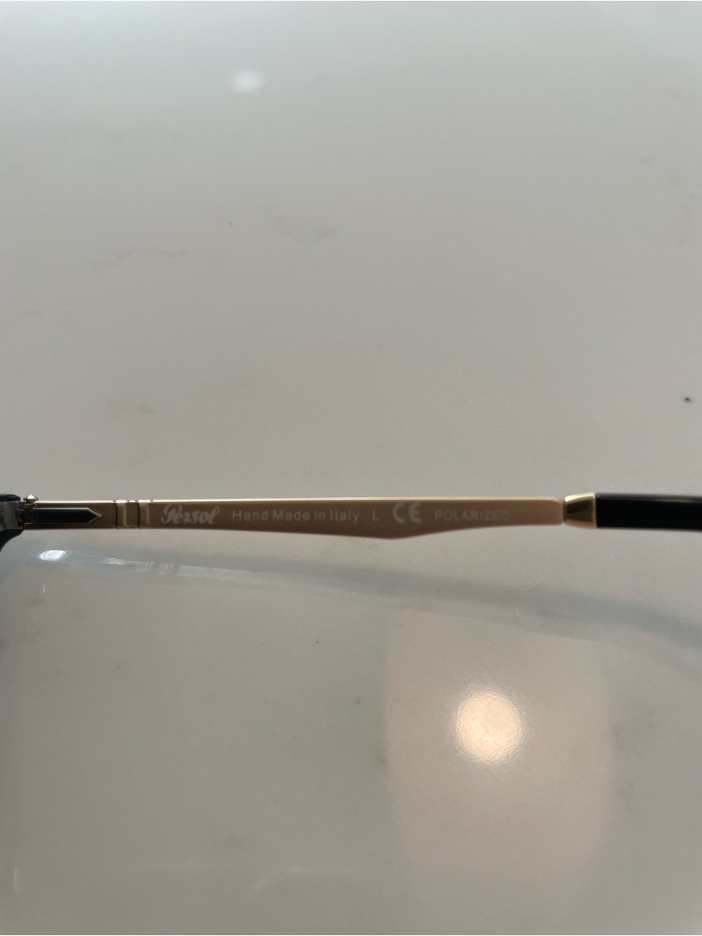 Persol 3264s - Black Sunglasses with Gold Bridge - Picture 6 of 10